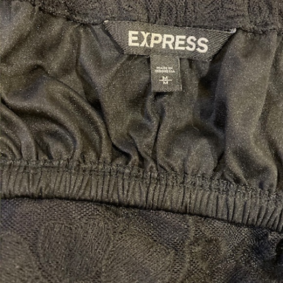 Express‎ Black Lace Overlay Open Back Dress Medium - Picture 6 of 6